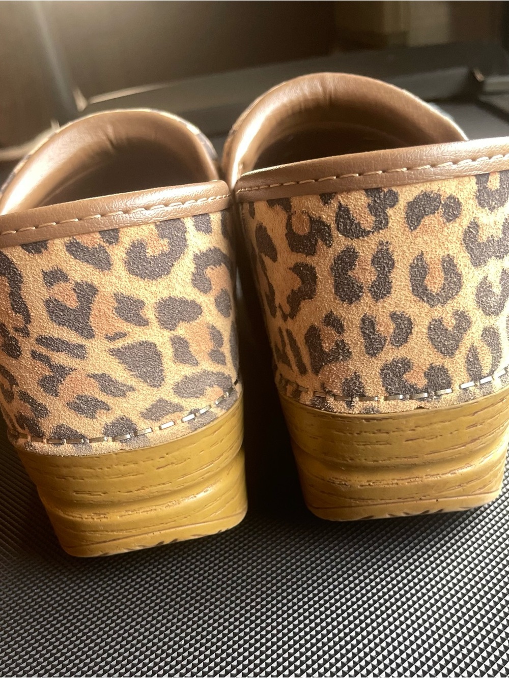 Dansko Leopard-Print Slip-On Clog in Tan and Brown - Picture 4 of 5